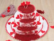 3 Tier Red valvet cake